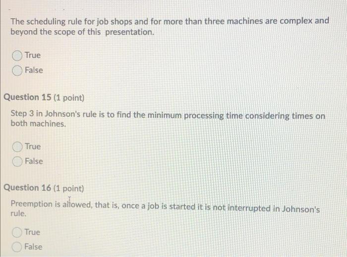 The scheduling rule for job shops and for more