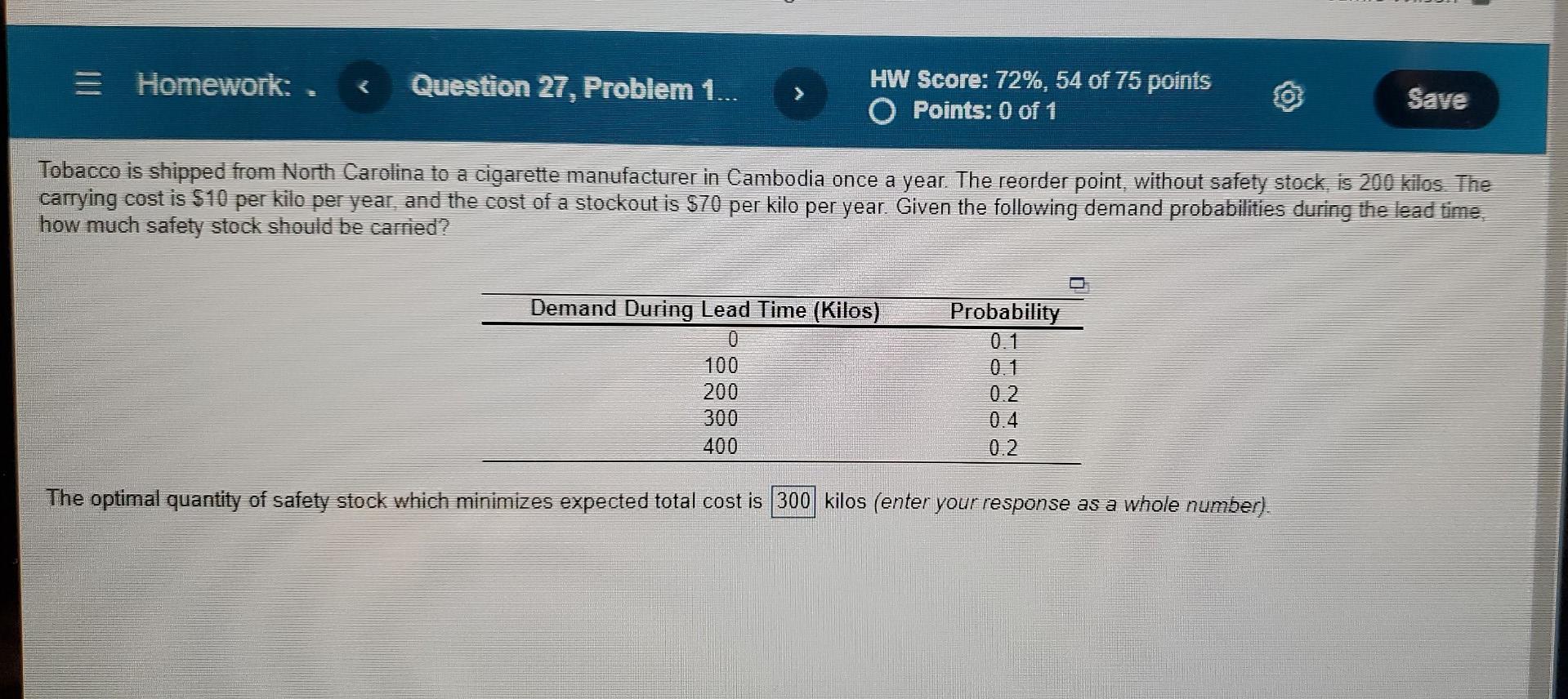 = Homework: . Question 27, Problem 1... HW Score: