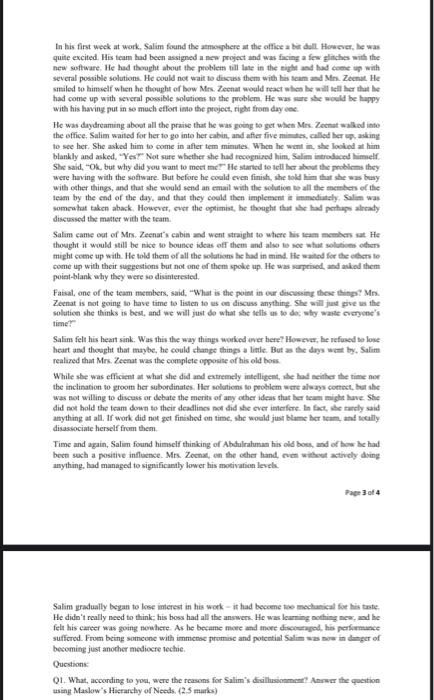 What, according to you, were the reasons for