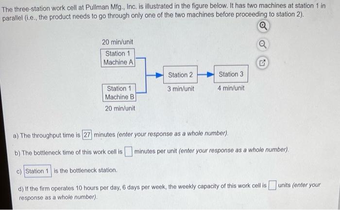 need help on the blanks, thanks The three-station