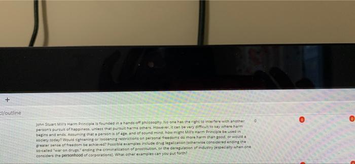 John Stuart Mill's Harm Principle is founded in a