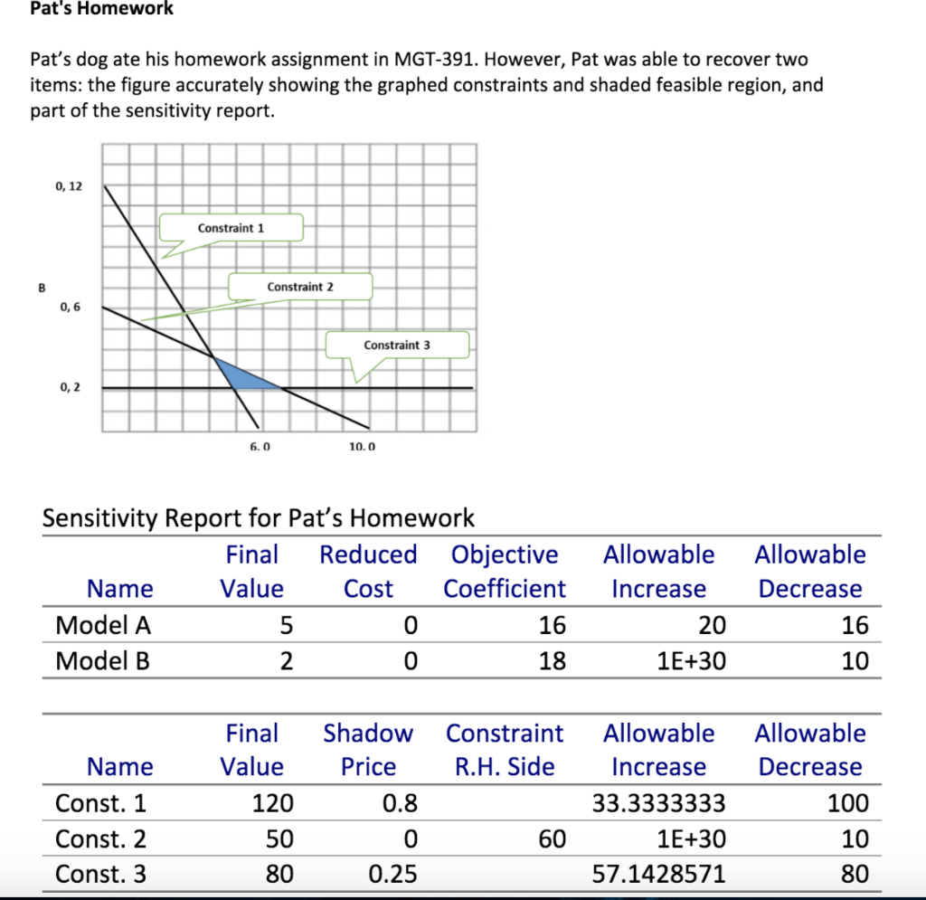 Pat's Homework Pat's dog ate his homework