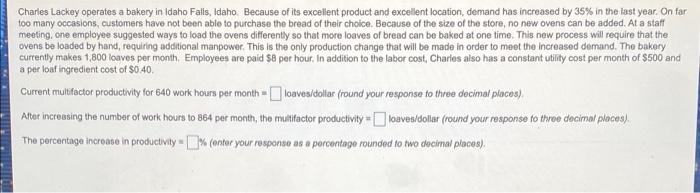 Charles Lackey operates a bakery in Idaho Falls,