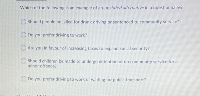 Which of the following is an example of an