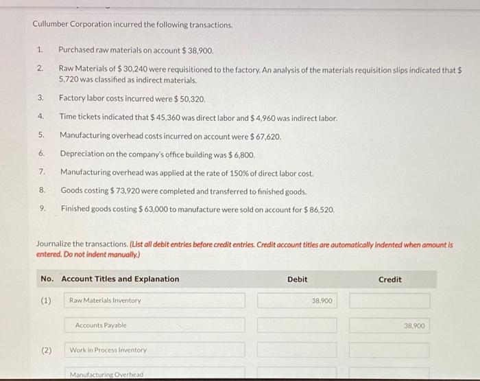 as soon as possible Cullumber Corporation