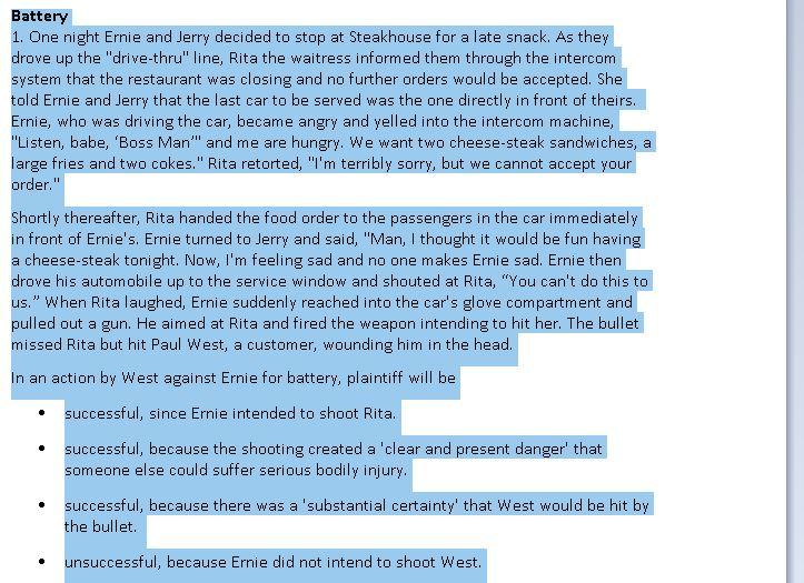 Battery 1. One night Ernie and Jerry decided to