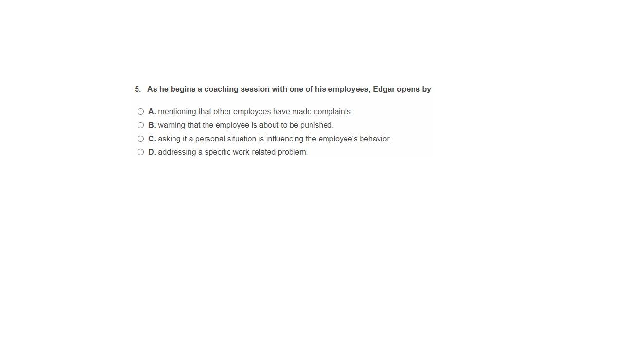 5. As he begins a coaching session with one of