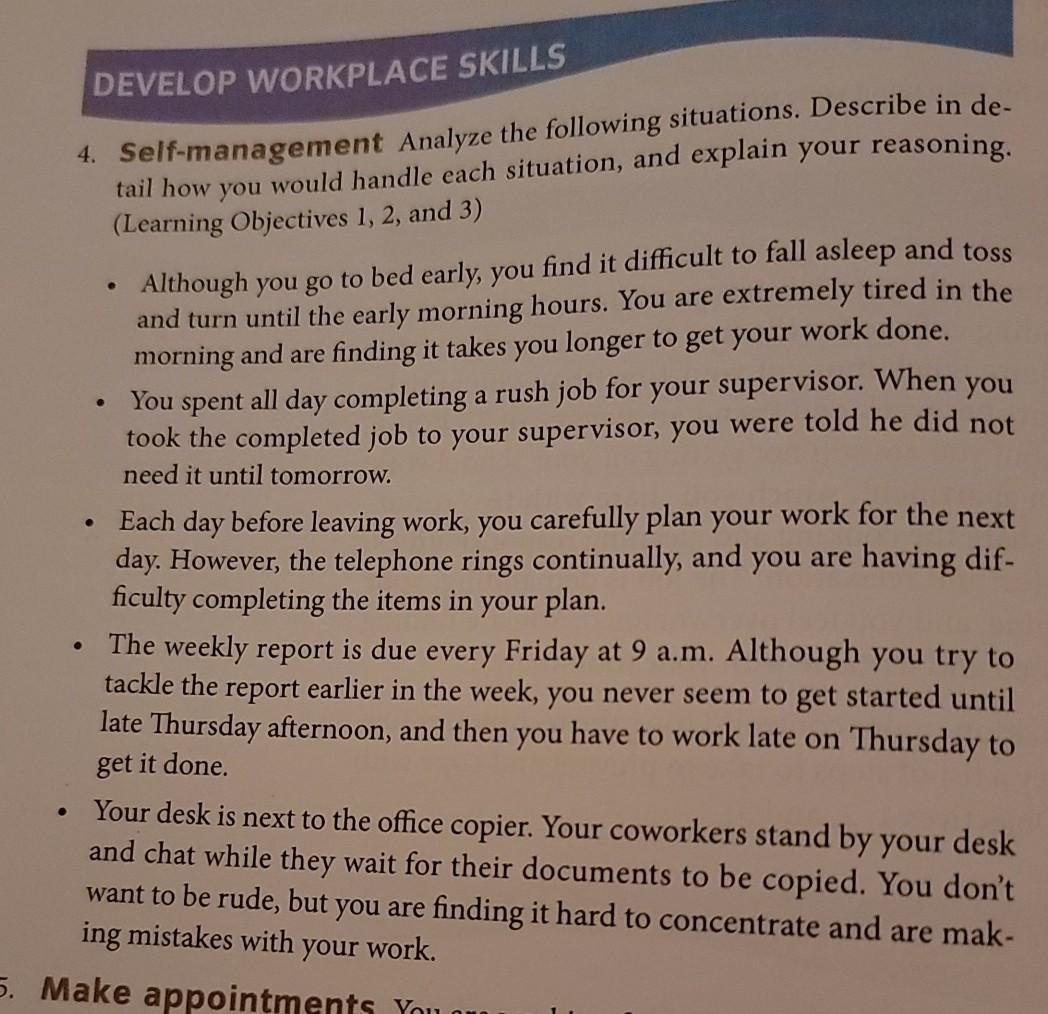 a little help . DEVELOP WORKPLACE SKILLS 4.