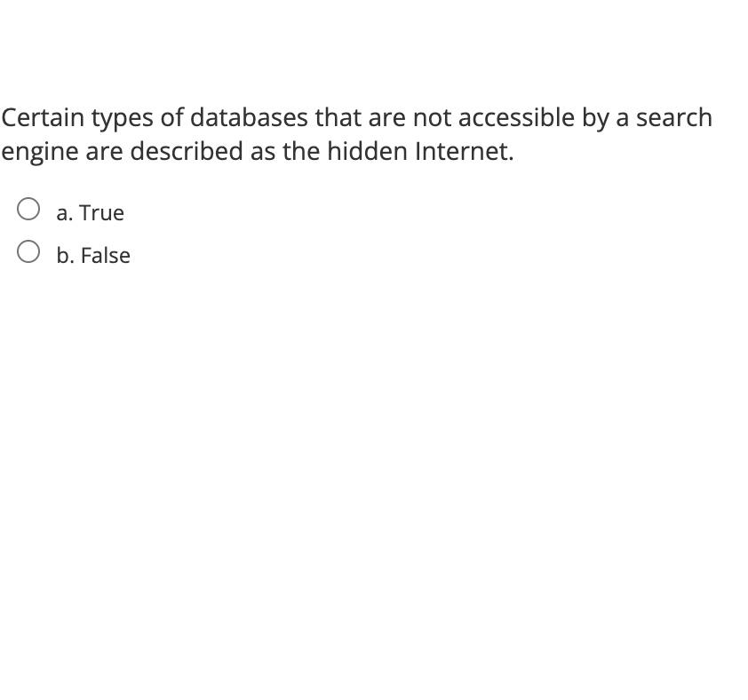 Certain types of databases that are not