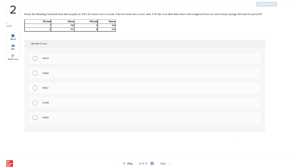 2 Murple Choice O O o o < Prev 2 of 2 ! HI Nex