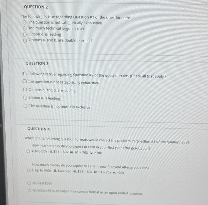 QUESTION 2 The following is true regarding