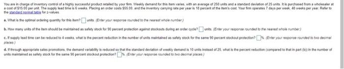 You are in charge of inventory control of a