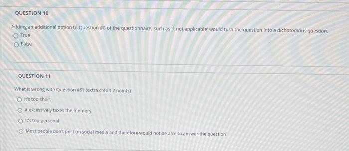 QUESTION 2 The following is true regarding