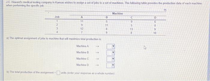 B JC Howard's medical testing company in Kansas
