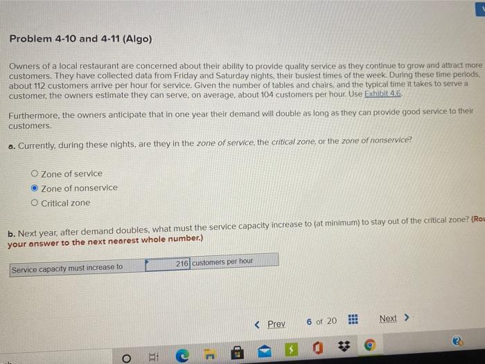 Problem 4-10 and 4-11 (Algo) Owners of a local