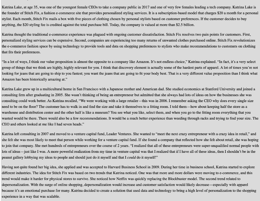Katrina Lake, at age 35, was one of the youngest