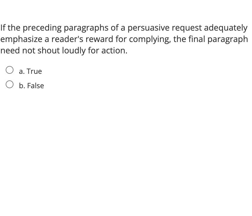 If the preceding paragraphs of a persuasive