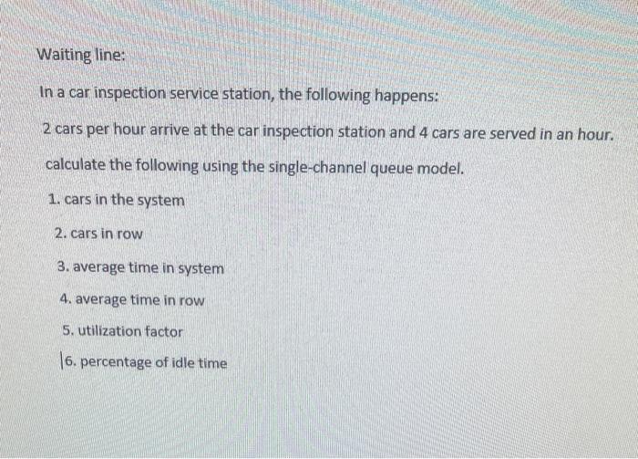 Unidad 4: Lineas de espera Escenario: En una