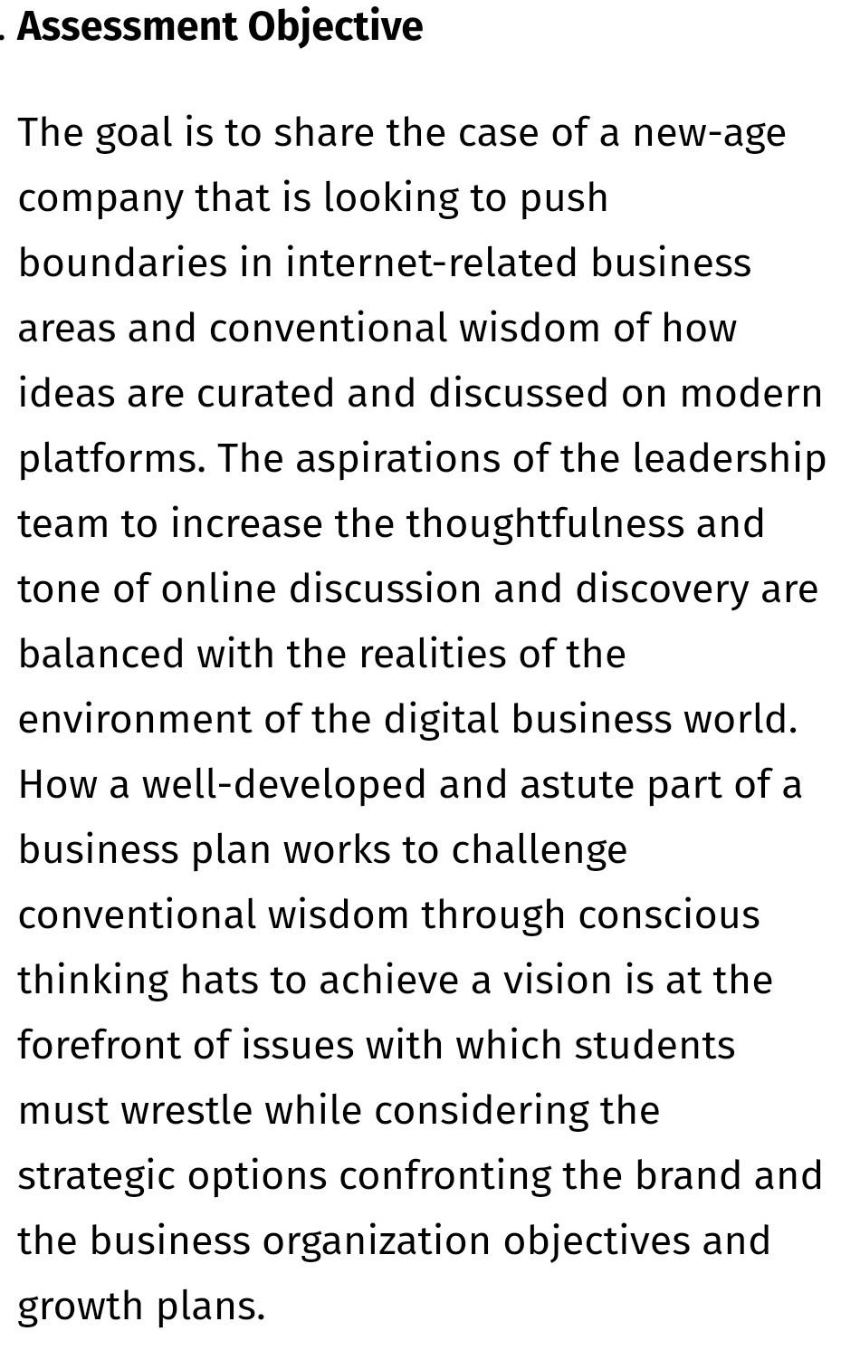 Question is asked for tech startup in question