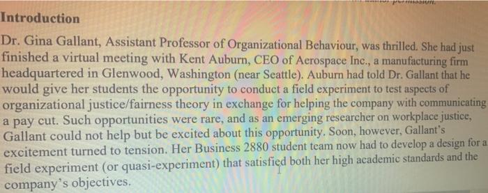 a Introduction Dr. Gina Gallant, Assistant