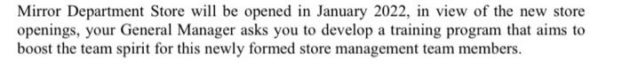 total 200 words total 100 words Mirror Department