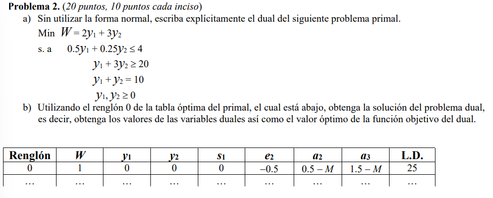 Problem 2. (20 points, 10 points each part) a)