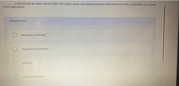 is the process by which a person learns the