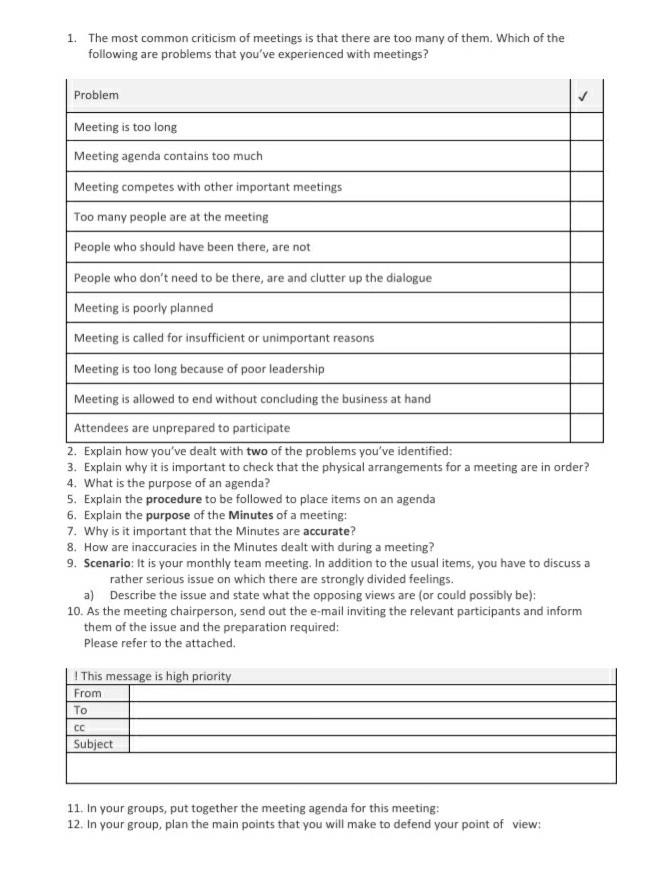 1. Similarities and differences: Write your