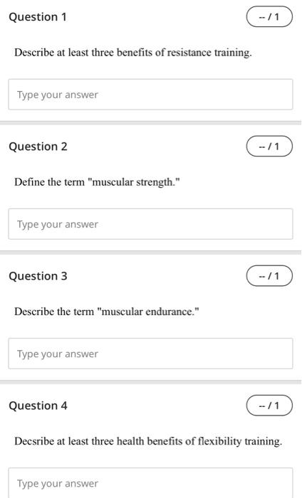 Help about: Rsistance Training and Flexibility