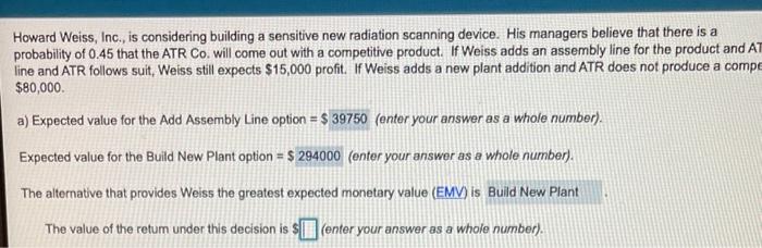 how much is the value of return under the
