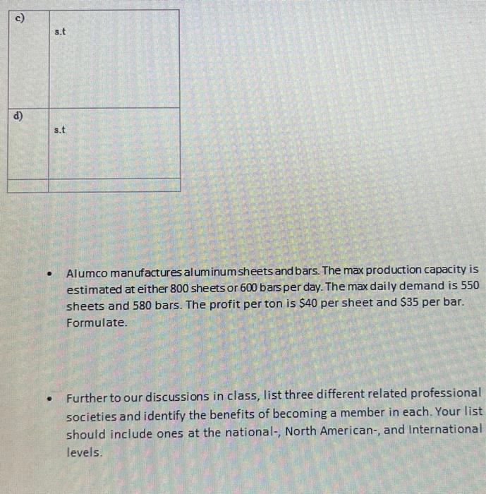 Graphical Method Special Cases, a Formulation,