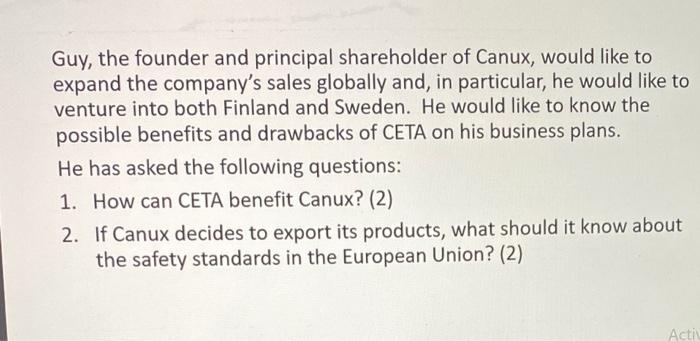 Canux Hockey Inc. ("Canux") is a Canadian