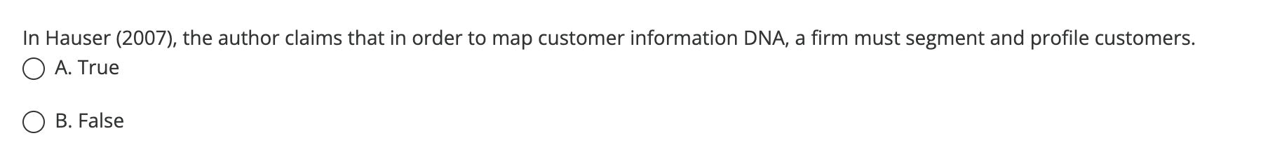 In Hauser (2007), the author claims that in order
