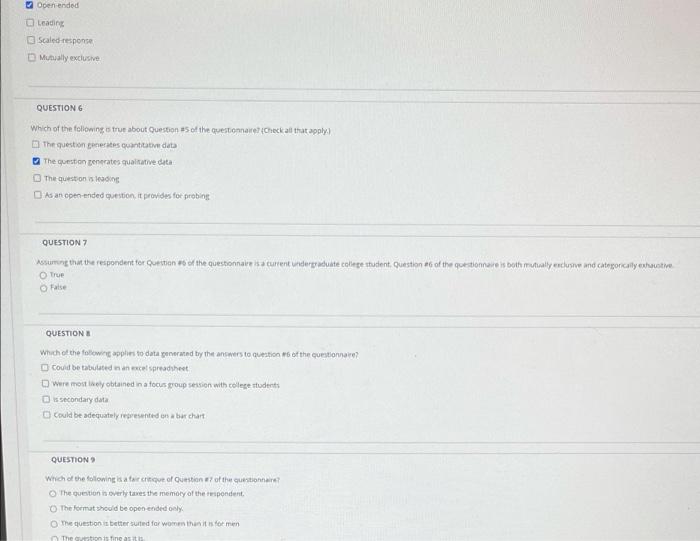 please help Survey Assignment Questionnaire 1.