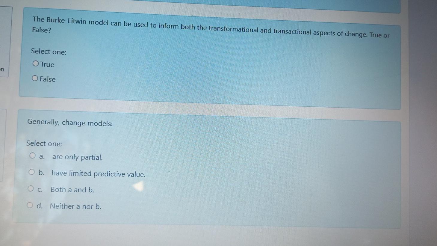organizational change management The Burke-Litwin