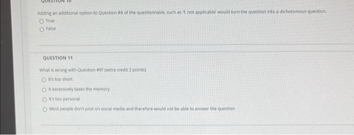 please help Survey Assignment Questionnaire 1.