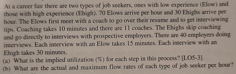 At a career fair there are two types of job