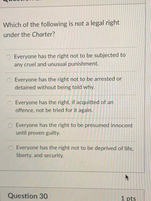 Which of the following is not a legal right under