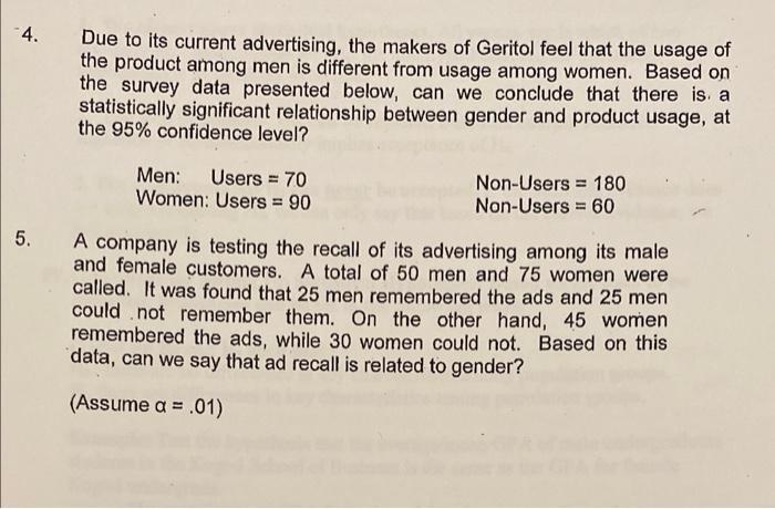 -4. Due to its current advertising, the makers of