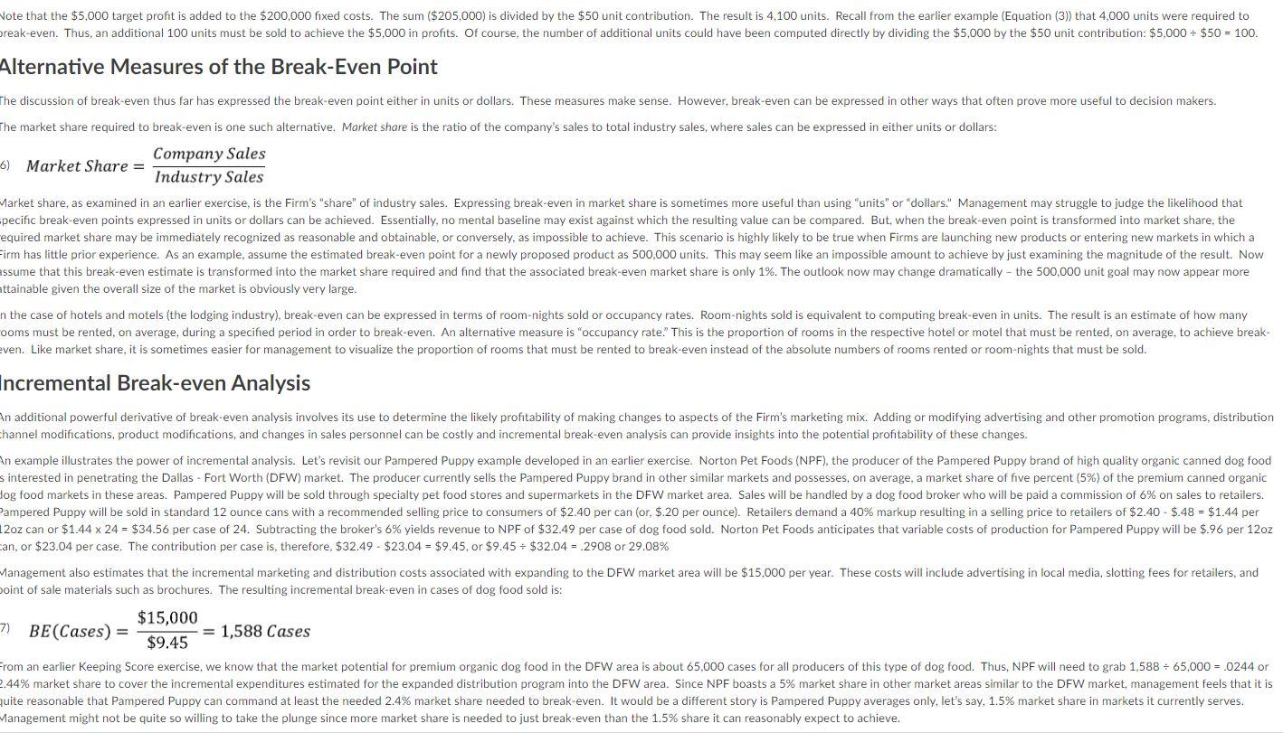 Mathematics of Break-Even Analysis The graphic