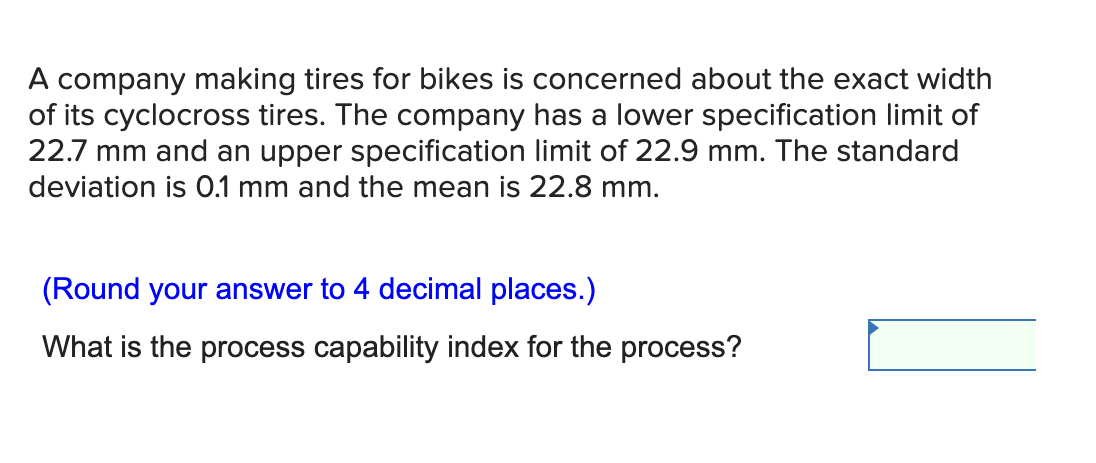 A company making tires for bikes is concerned