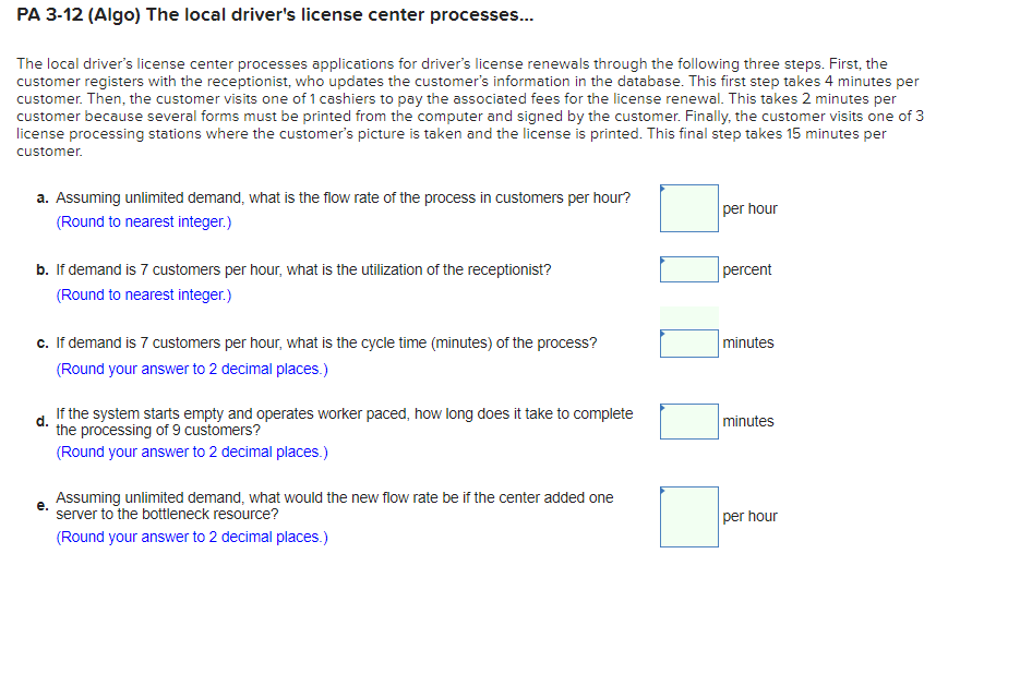 PA 3-12 (Algo) The local driver's license center