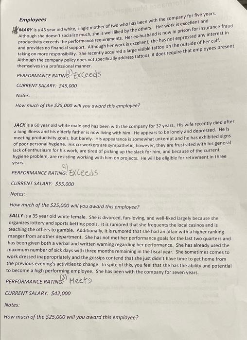 Your Role You are the manager of a group of