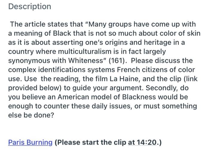 This is a discussion only Description The article