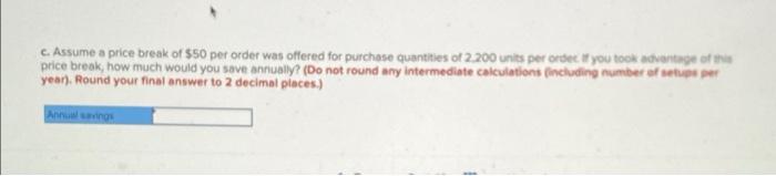 Given the following information formulate an