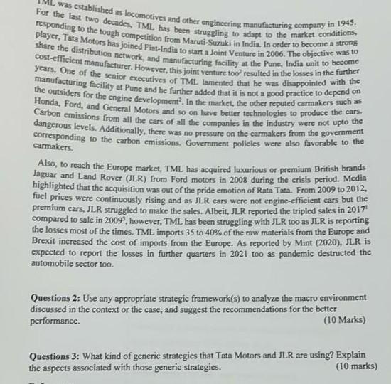 Section B Read the following information