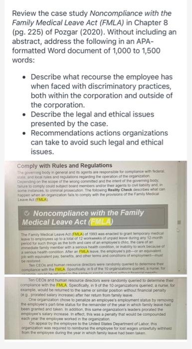 Review the case study Noncompliance with the