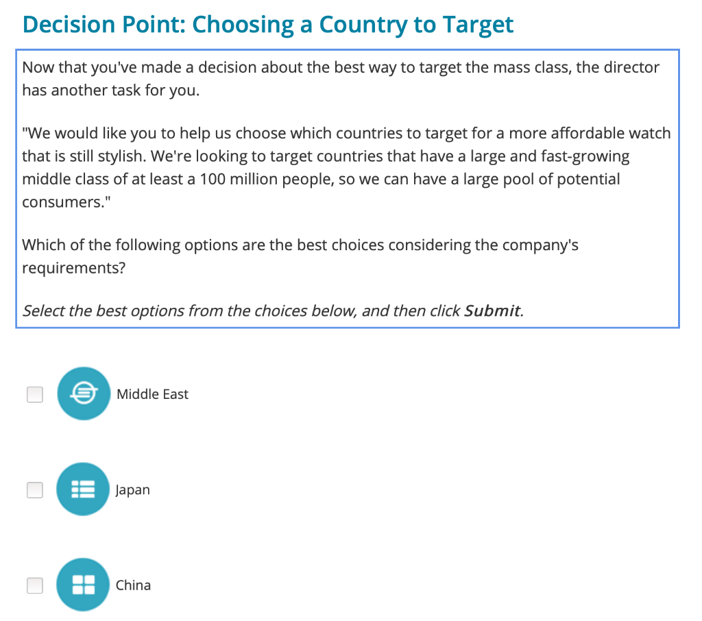 Decision Point: Choosing a Country to Target Now