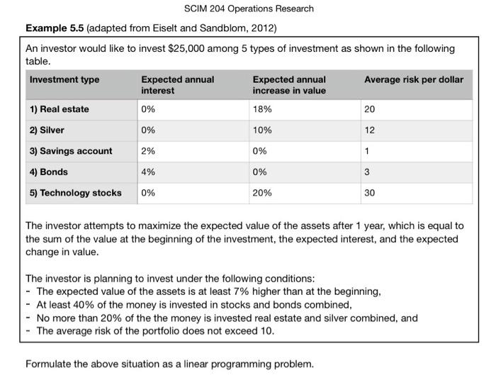 only question no 2 SCIM 204 Operations Research