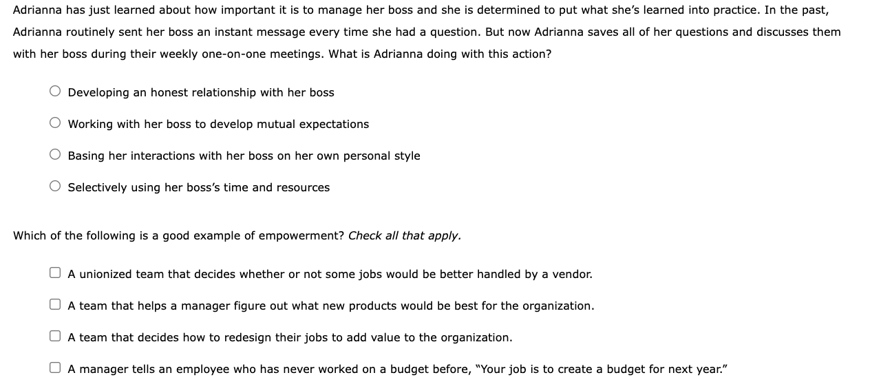 Adrianna has just learned about how important it